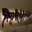 7 Running Horses Backlit